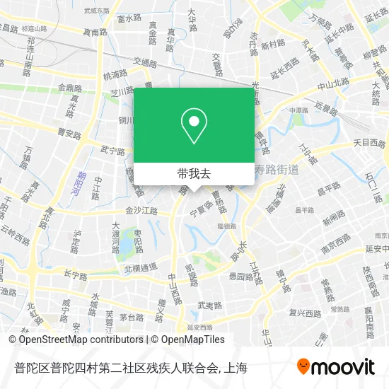 普陀区普陀四村第二社区残疾人联合会地图
