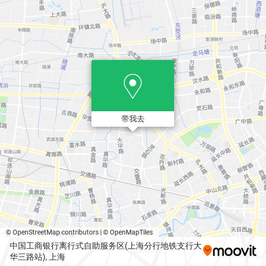 中国工商银行离行式自助服务区(上海分行地铁支行大华三路站)地图