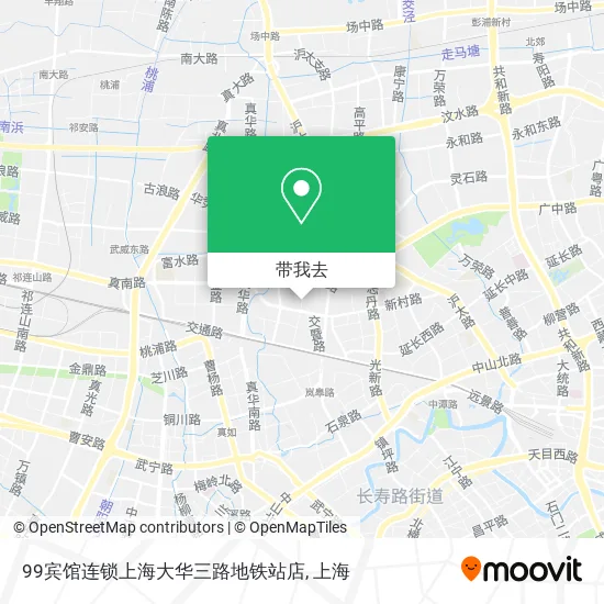 99宾馆连锁上海大华三路地铁站店地图