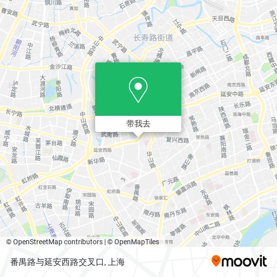 番禺路与延安西路交叉口地图