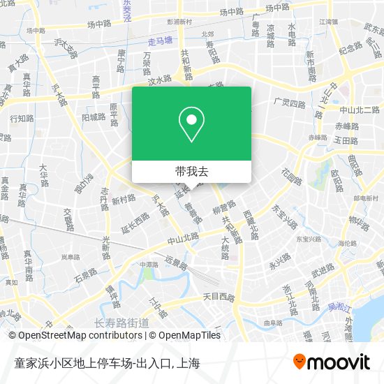 童家浜小区地上停车场-出入口地图