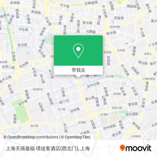 上海天禧嘉福·璞缇客酒店(西北门)地图