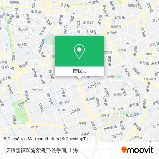 天禧嘉福璞缇客酒店-洗手间地图