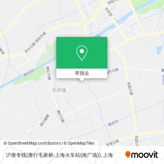 沪唐专线(唐行毛家桥-上海火车站(南广场))地图