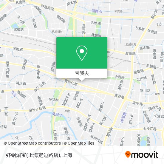 虾锅涮宝(上海定边路店)地图