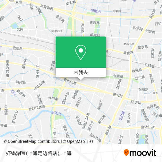 虾锅涮宝(上海定边路店)地图