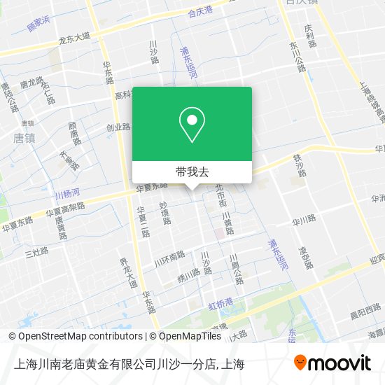 上海川南老庙黄金有限公司川沙一分店地图