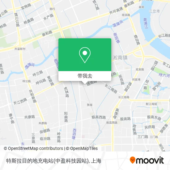 特斯拉目的地充电站(中盈科技园站)地图