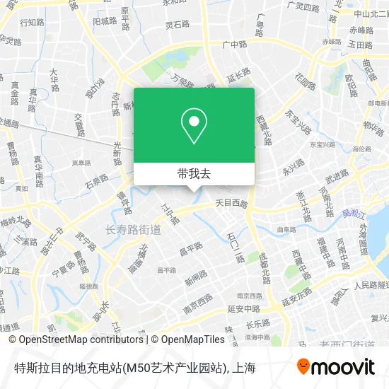 特斯拉目的地充电站(M50艺术产业园站)地图