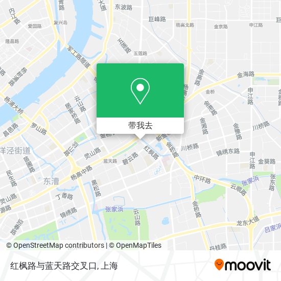 红枫路与蓝天路交叉口地图