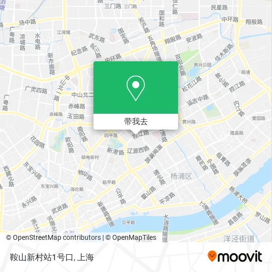 鞍山新村站1号口地图