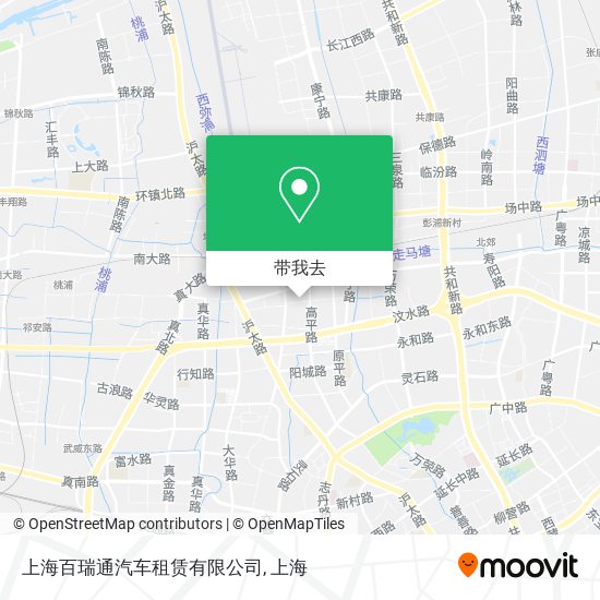 上海百瑞通汽车租赁有限公司地图