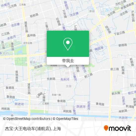 杰宝·大王电动车(浦航店)地图