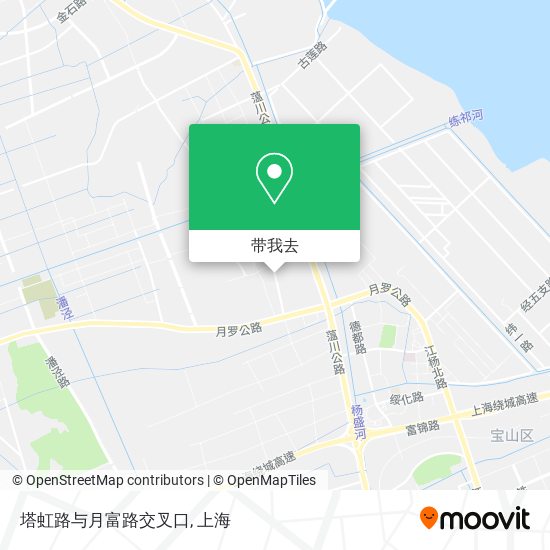 塔虹路与月富路交叉口地图