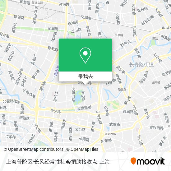上海普陀区·长风经常性社会捐助接收点地图