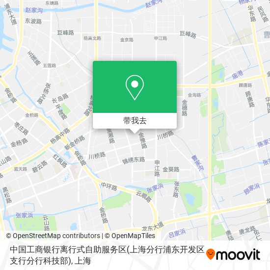 中国工商银行离行式自助服务区(上海分行浦东开发区支行分行科技部)地图