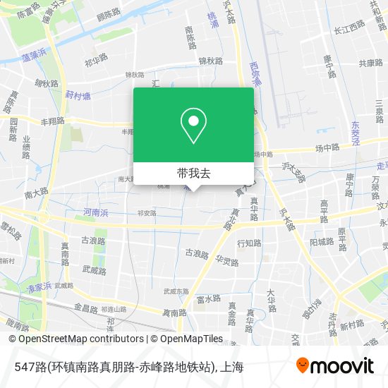 547路(环镇南路真朋路-赤峰路地铁站)地图