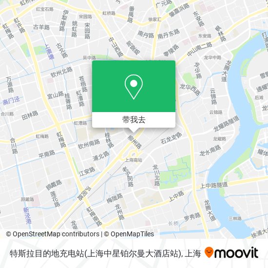 特斯拉目的地充电站(上海中星铂尔曼大酒店站)地图
