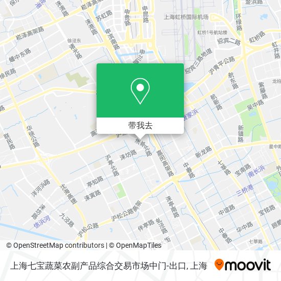 上海七宝蔬菜农副产品综合交易市场中门-出口地图