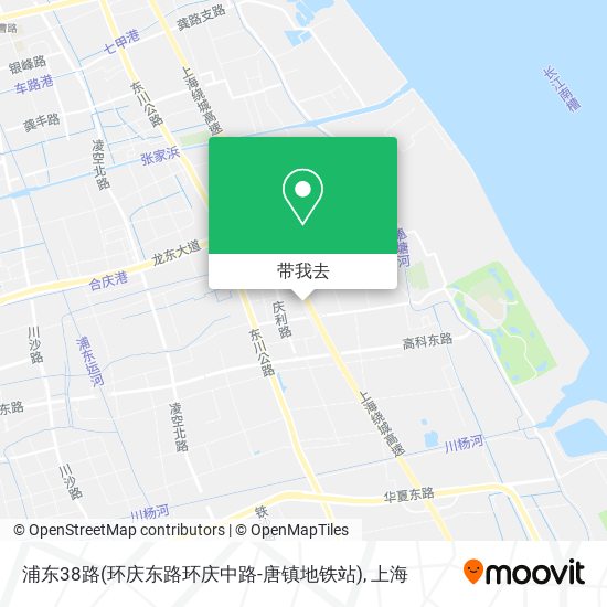 浦东38路(环庆东路环庆中路-唐镇地铁站)地图