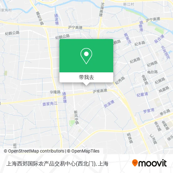 上海西郊国际农产品交易中心(西北门)地图