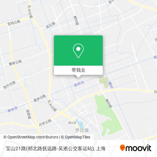 宝山21路(祁北路抚远路-吴淞公交客运站)地图