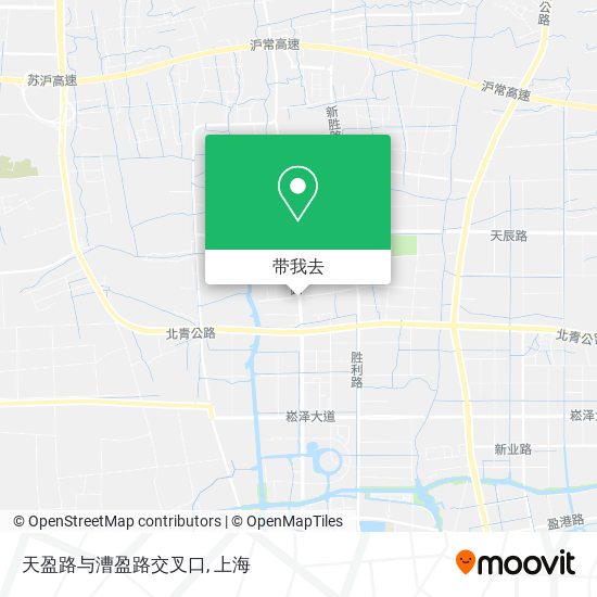 天盈路与漕盈路交叉口地图