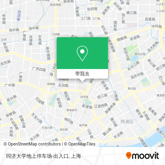 同济大学地上停车场-出入口地图