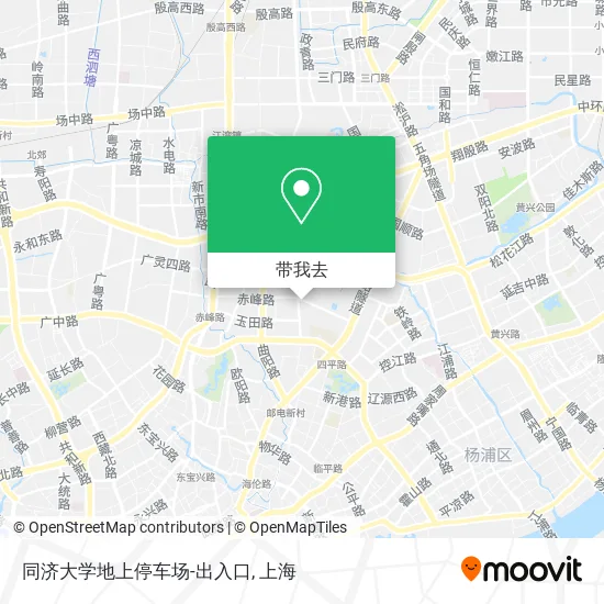 同济大学地上停车场-出入口地图