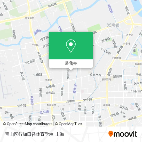 宝山区行知田径体育学校地图