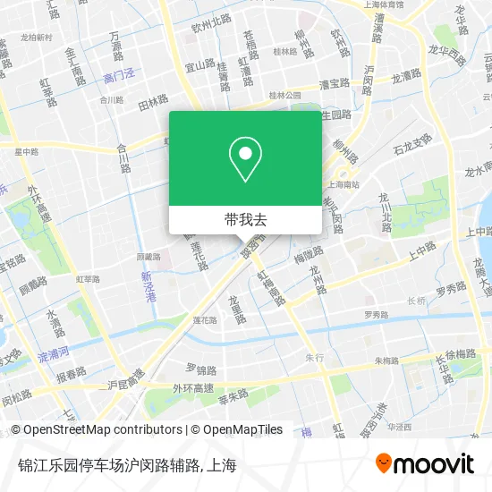 锦江乐园停车场沪闵路辅路地图