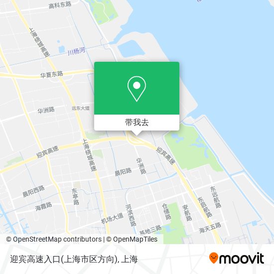 迎宾高速入口(上海市区方向)地图