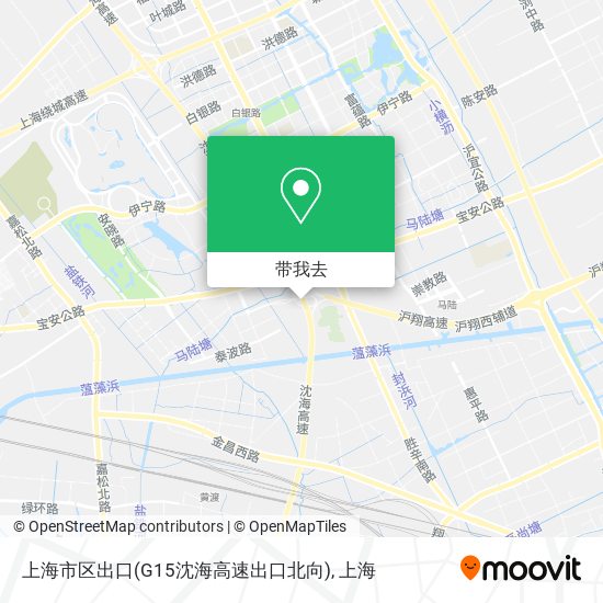 上海市区出口(G15沈海高速出口北向)地图
