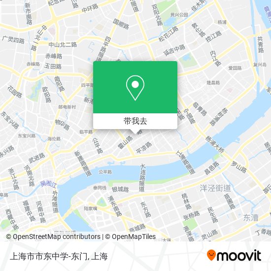 上海市市东中学-东门地图