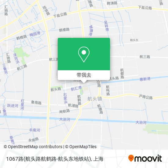 1067路(航头路航鹤路-航头东地铁站)地图