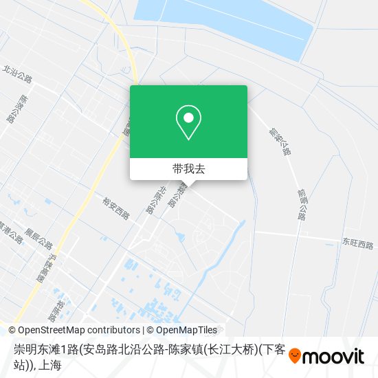 崇明东滩1路(安岛路北沿公路-陈家镇(长江大桥)(下客站))地图