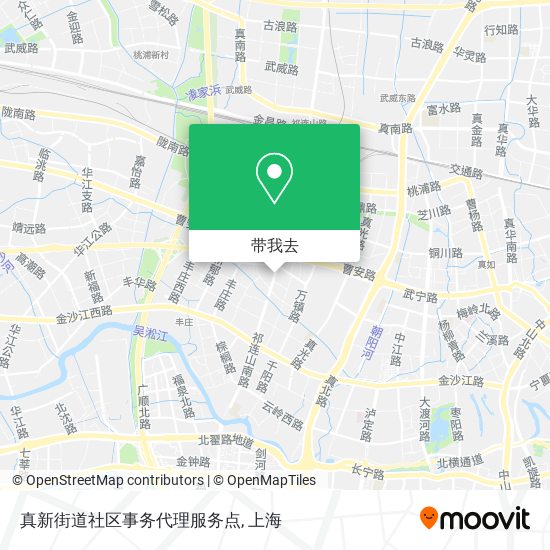 真新街道社区事务代理服务点地图