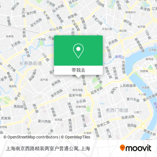 上海南京西路精装两室户普通公寓地图
