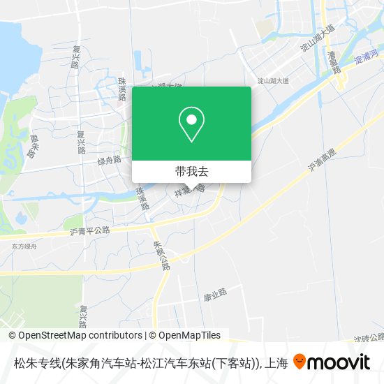 松朱专线(朱家角汽车站-松江汽车东站(下客站))地图