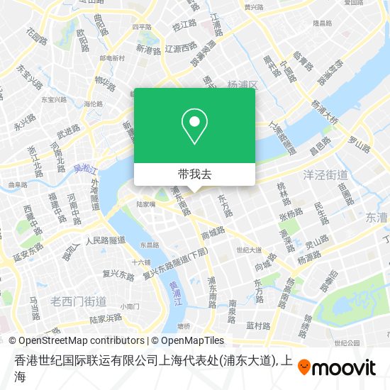 香港世纪国际联运有限公司上海代表处(浦东大道)地图