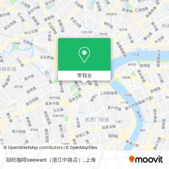 囍旺咖啡seewant（浙江中路店）地图