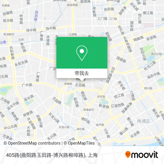 405路(曲阳路玉田路-博兴路柳埠路)地图