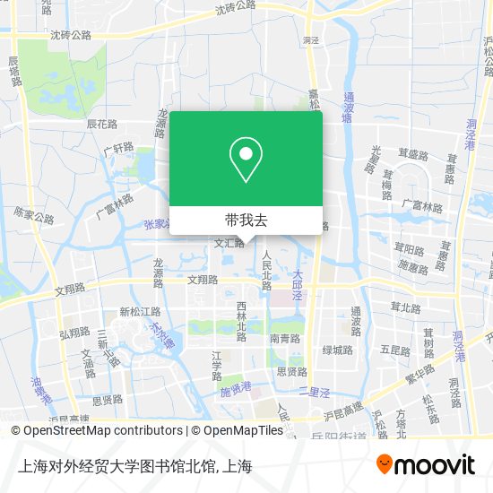 上海对外经贸大学图书馆北馆地图
