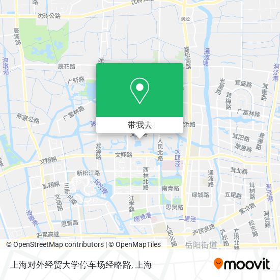 上海对外经贸大学停车场经略路地图
