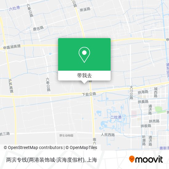 两滨专线(两港装饰城-滨海度假村)地图