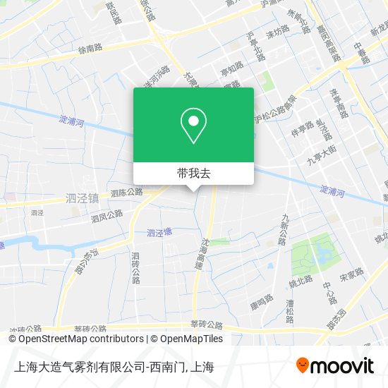 上海大造气雾剂有限公司-西南门地图