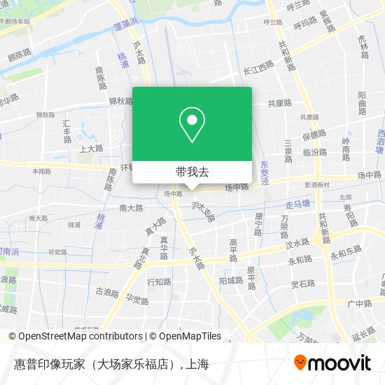 惠普印像玩家（大场家乐福店）地图