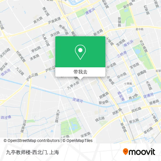九亭教师楼-西北门地图