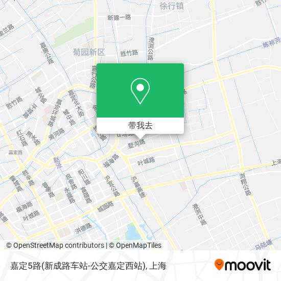 嘉定5路(新成路车站-公交嘉定西站)地图