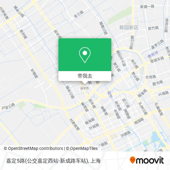 嘉定5路(公交嘉定西站-新成路车站)地图